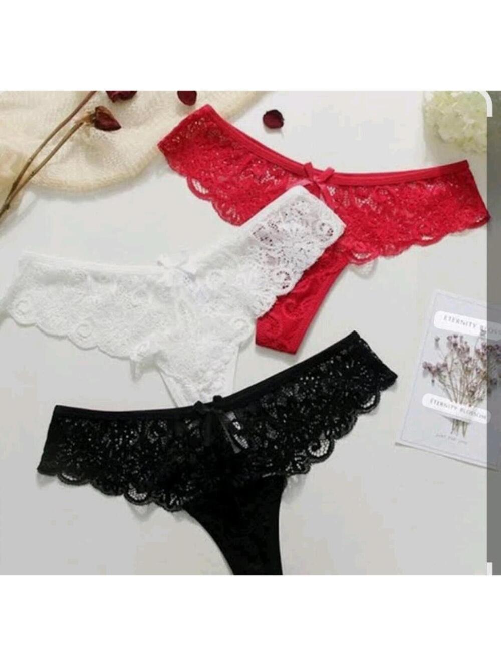 3 pack thong lace underwear size 2X
